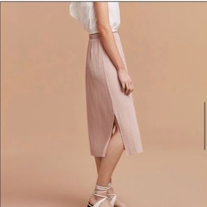 Wilfred Aritzia Black Pleated Midi Skirt Celesse  Large Article 62797